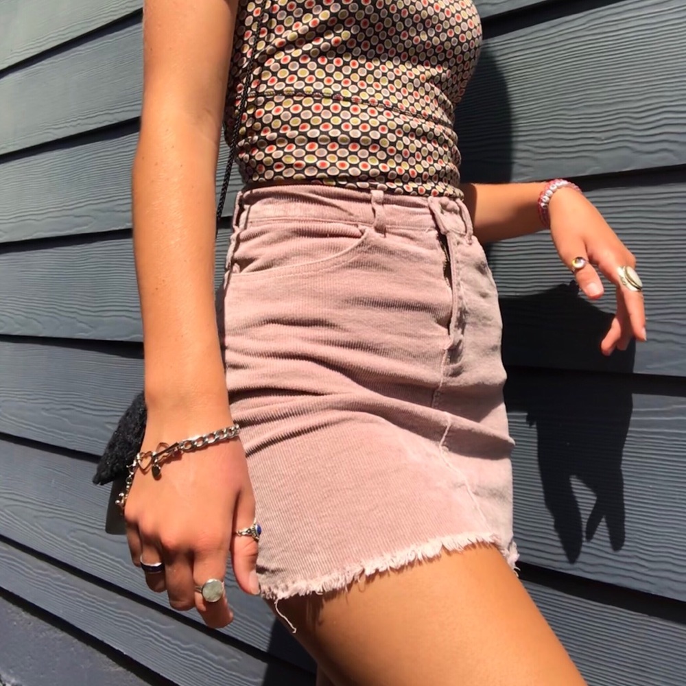 Brandy corduroy mini skirt
